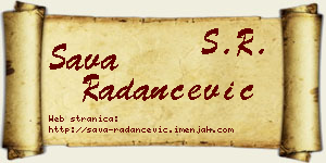 Sava Radančević vizit kartica